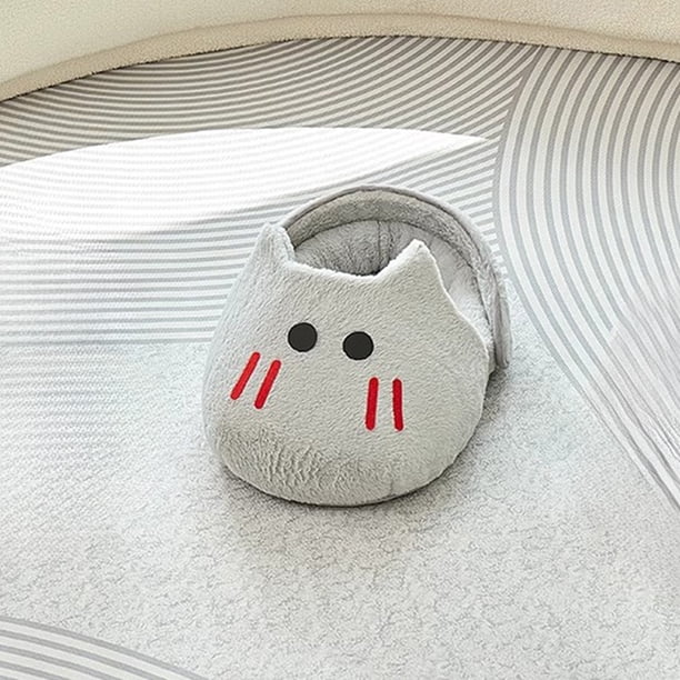Pantuflas semicerradas para gatos, cálidas y celulares, para invierno, para perros, camas para dormir, sacos de dormir para gatos, talla S