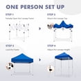 thumbnail image 6 of INTER HUT 5x5 Outdoor Pop up Canopy Gazebo, Instant Easy Set up Outdoor Canopy Commercial Fair Shelter, Blue, 6 of 9
