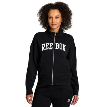 Reebok Women's Squad Zip Up Mock Neck Sweatshirt, Sizes XS-XXXL