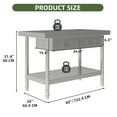 thumbnail image 6 of Uforic 60" x 24" Stainless Steel Table with 2 Drawers, Adjustable Storage Shelf, Paper Towel Holder, NSF Work Table for Restaurant, Garage, Patio, 6 of 9