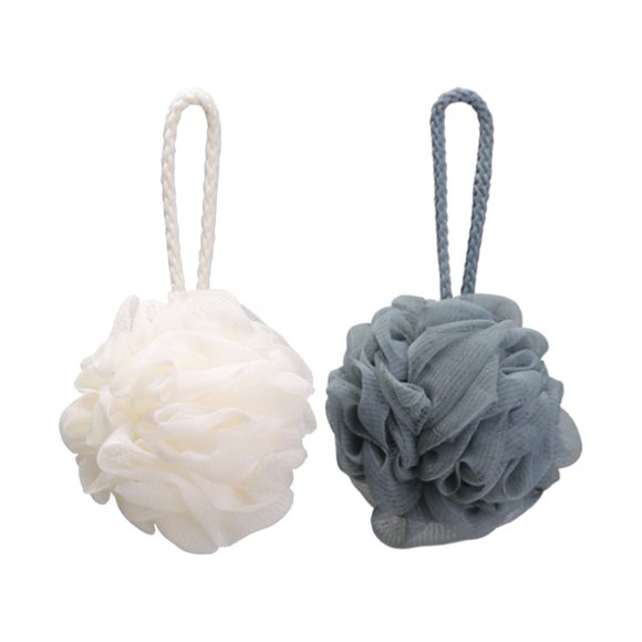 Quange Modern Minimalist Bath Set: 2-Pack Shower Balls with Compact Design, Durable PP & LDPE Material, Ideal for Organized Bathroom Essentials
