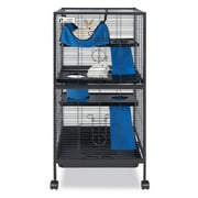 Betisef 4 Tier Steel Deluxe Small Animal Pet Cage Kit for Guinea Pig Ferret Little Rabbit with Wheels Brakes Hammock
