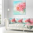 thumbnail image 3 of Designart Peony Flowers Merged to Blue - Floral Throw Pillow - 18x18, 3 of 5