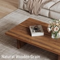 thumbnail image 6 of 47 inch Coffee Table, Rectangular Wooden Coffee Table, Brown Coffee Table Wood Living Room, Modern Minimalist Center Table, 6 of 8