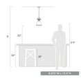 thumbnail image 2 of Yep by Golden Lighting Duncan 1-light 9in Rod Hung Pendant in Matte Black and White shade, 2 of 3