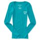 thumbnail image 1 of Camiseta térmica con Cuello en V Aeropostale para mujer verde pequeña, 1 of 2