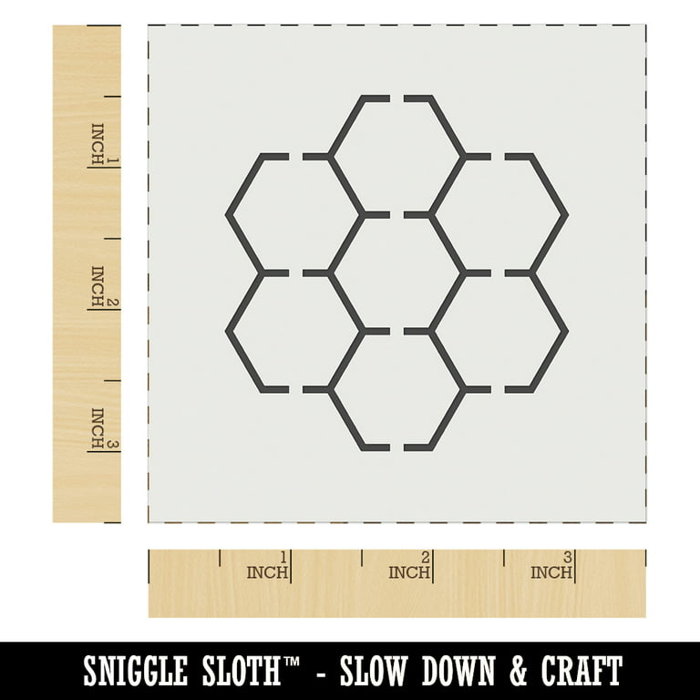 Sniggle Sloth Honeycomb Art Stencil 