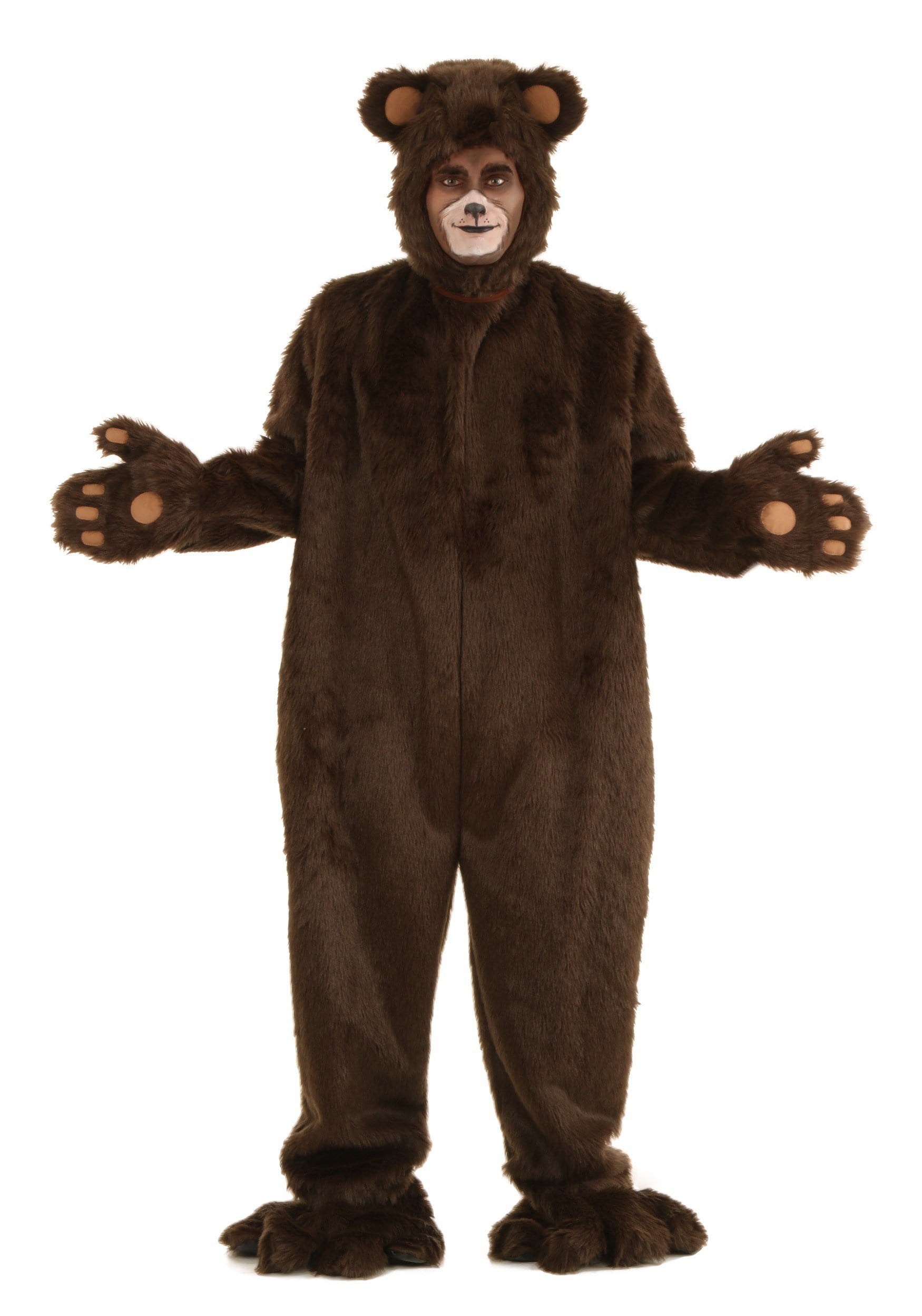 Adult Plus Size Deluxe Furry Brown Bear Costume Walmart Canada