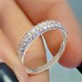 thumbnail image 5 of K-KED Fashion Women Wedding Gifts 925 Silver Ring Cubic Zircon Delicate Jewelry Sz 6-10-8, 5 of 6