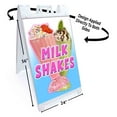 thumbnail image 2 of Milk Shakes (24" X 36") Standard A-Frame Signicade, Includes Decal Applied To Stand, 2 of 4