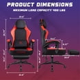 thumbnail image 7 of Bossin Gaming Chairs with Footrest, Massage Leather Game Chair for Adults, Big and Tall Gamer Chair with Headrest and Lumbar Support, 7 of 7