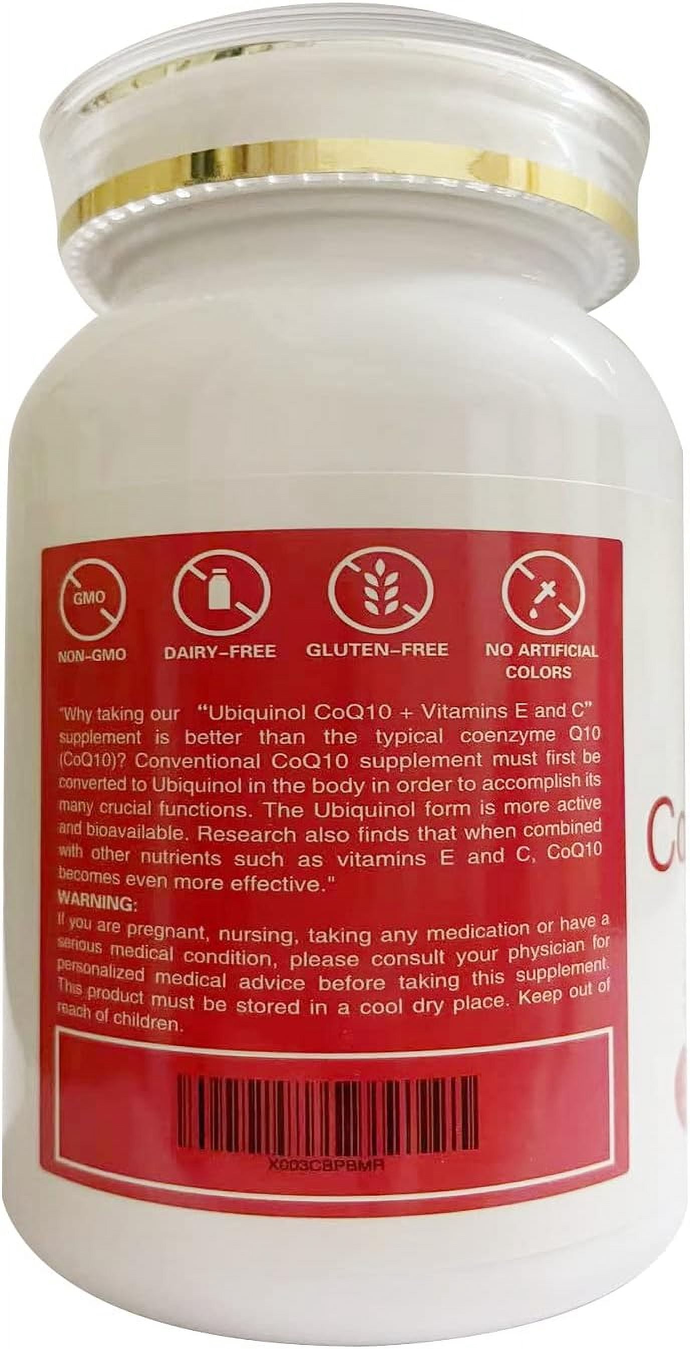 Ubiquinol CoQ10 200mg 120 Capsules – Antioxidant & Heart Health Support for Men & Women