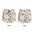 thumbnail image 5 of Vsdgher Doodle Fruits Print Women's Running Double Layer Shorts High Waisted with Pockets Elastic Yoga Workout Athletic Gym Sports, 5 of 8