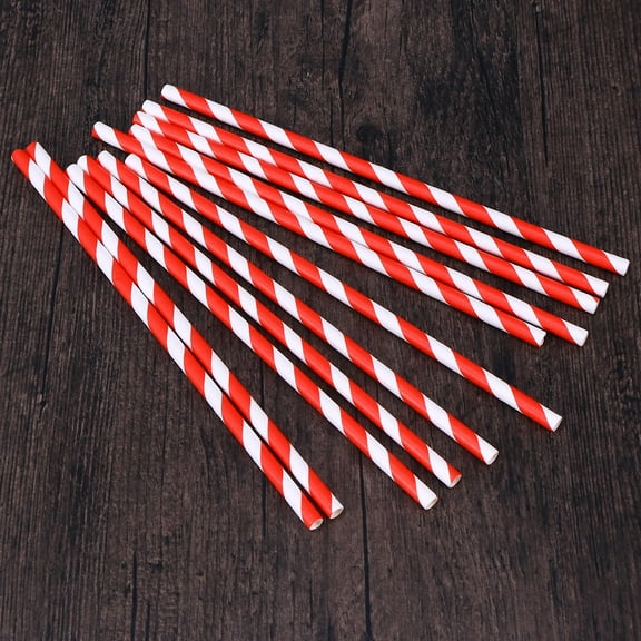WHAMVOX Multi Colored Striped Paper Straws for Parties Restaurants and Home Use Biodegradable and Safe 25 PCS