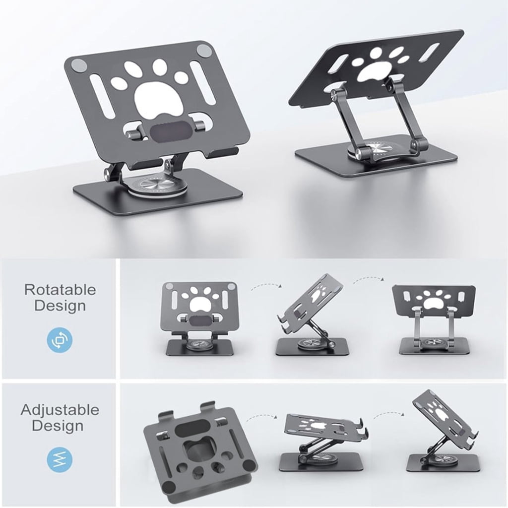 WINDLAND Adjustable Laptop Stand for Desk Metal Foldable Laptop Risers Portable Laptop Holder Mount Cooling Computer Notebook