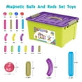 thumbnail image 7 of Huaker 88 Piece Magnetic Balls and Rods Set,Magnetic Building Toys Colorful DIY STEM Building Blocks Sticks for Ages 3+ Year Old Children Boy Girl Educational Construction Toy, 7 of 7