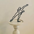 thumbnail image 2 of Ramiter Modern Abstract Face Metal Lines Figure Movement Art Metal Face Outline Geometric Frame Wire Table Top Minimalism, 2 of 5