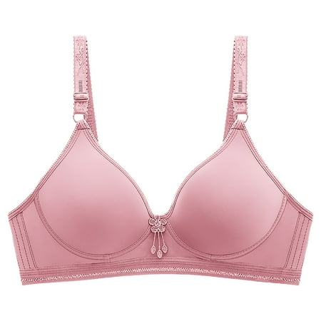 Fesfesfes Bras for Women Wireless Ladies Solid Color Comfortable Hollow Out Bra Underwear Bras