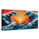 thumbnail image 1 of Cuadro Decorativo Canvas Danza Olas Kanagawa 140x70, 1 of 4