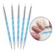 thumbnail image 5 of 5 piezas de herramientas portátiles de doble cabeza para decoración de uñas, herramientas de punta para puntear, pinceles de pintura, de , Azul Macarena Cepillo de uñas, 5 of 8