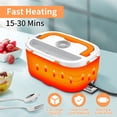 thumbnail image 2 of Electric Lunch Box 60W Food Warmer Heater 12V 24V 110V Faster Heated Lunch Box for Car/Truck/Home Portable Heating Boxes with 1.5L 306 SS Container Fork & Spoon, 2 of 6