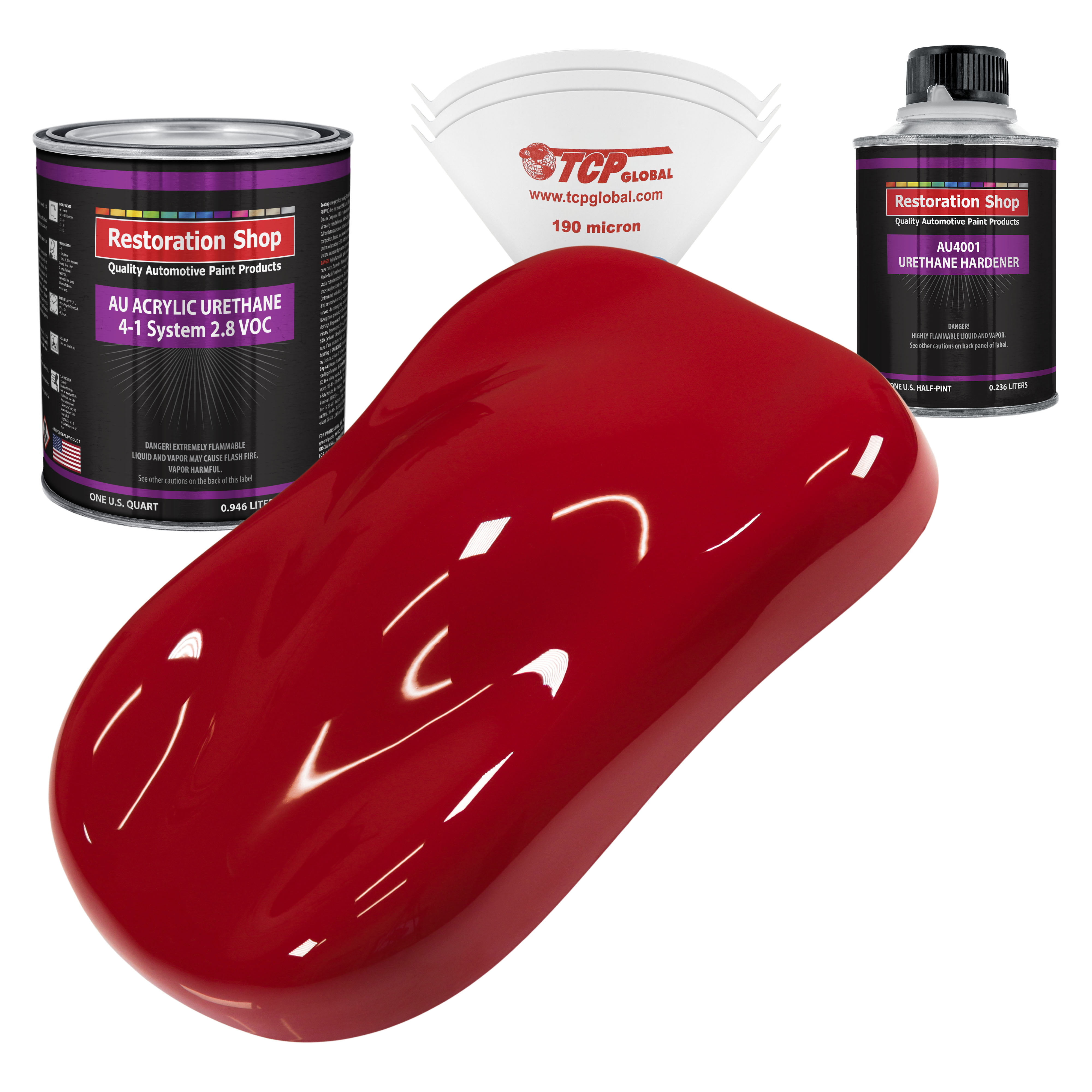 Restoration Shop Torch Red Acrylic Urethane Auto Paint Complete Quart ...