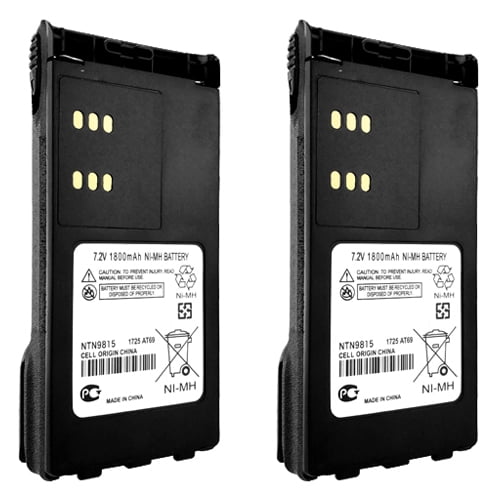 MOTOROLA MT1500 PR1500 Portable Radio 1800mAh NTN9815 NTN9858 Battery by Banshee X2