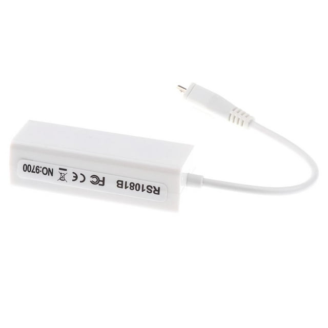 Milaget Adaptateur Réseau Micro USB vers Ethernet Rapide 10/100 Mbps de Remplacement - Blanc