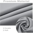 thumbnail image 6 of DriftAway Blackout Valance for Kitchen Window 18 Inch Length Rod Pocket Thermal Insulated Window Treatment for Living Room Bathroom Basement 52" x 18" Solid Gray 2 Pack, 6 of 9