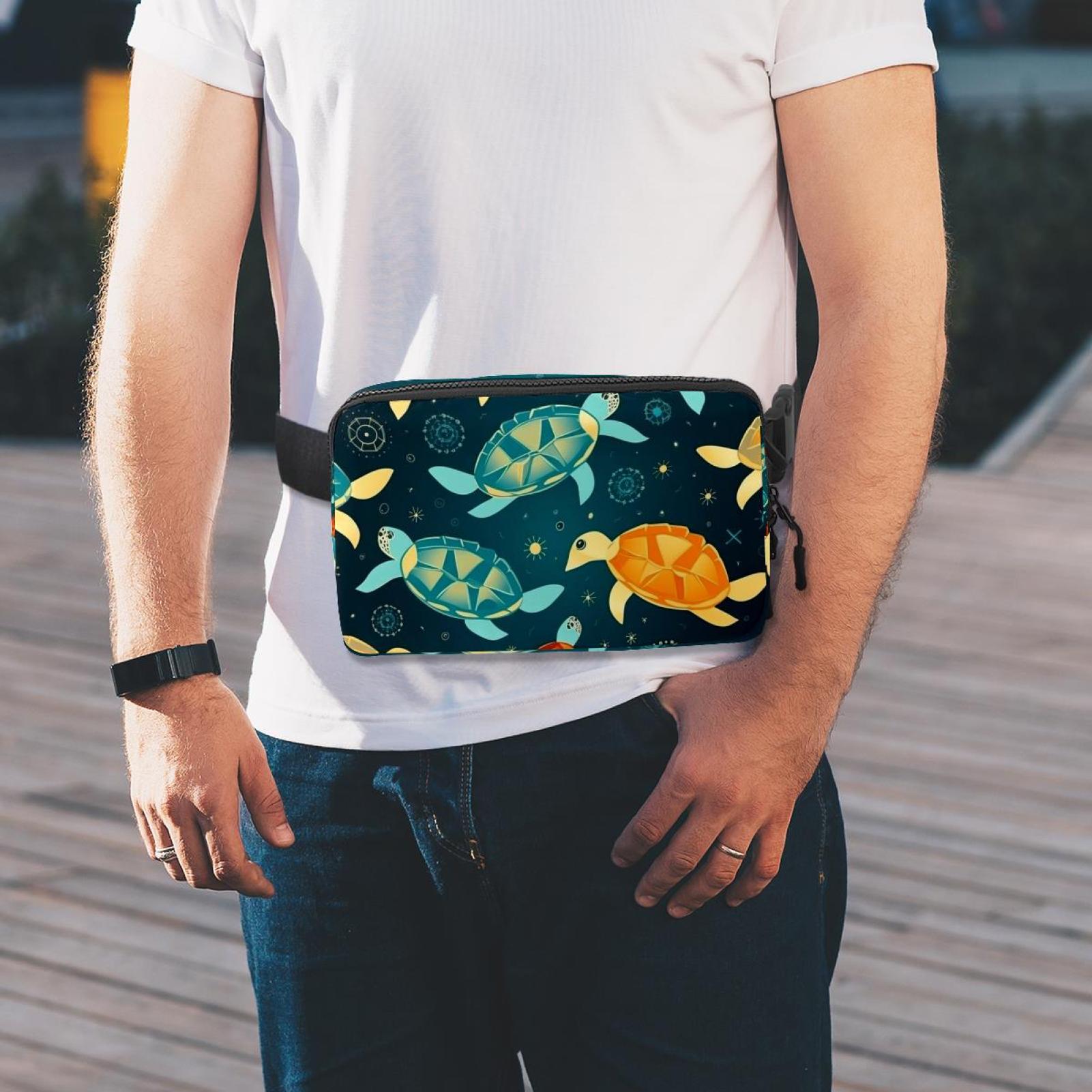Sea turtles Running Belt Waist Packs Fanny Bag: Lightweight, Adjustable, with Extension Strap, Unisex