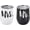 Black 1 and White, variant on Mr and Mrs Wine Tumbler Set, Wedding Wine Tumbler, 12 Oz Insulated Stainless Steel Wine Tumbler for Newlyweds Couples Wife, Wedding Tumbler Idea for Bridal Showers Engagement, Set of 2