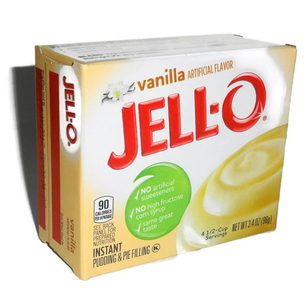 JellO Vanilla Instant Pudding & Pie Filling, 3.4 Ounce (96g), (5 Packs