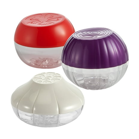 Hutzler Onion Saver, Tomato Saver, and Garlic Saver, 3-Pc. Food Keeper Set