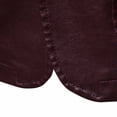 thumbnail image 4 of Hulanddfd Men Blazer Long Sleeve Lapel Collar Button Down Faux Leather Loose Fit Casual Outwear Lightweight Comfortable Everyday Wear, 4 of 7