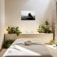 thumbnail image 4 of ZHONGYUTONG Zen Stone Wall Art Black and White Zen Canvas Picture Spa Stones Print Bathroom Spa Room Yoga Meditation Living Room Wall Decor Frame (12" x 18"), 4 of 6