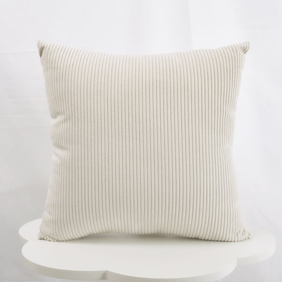 XmhyTop Decorative Pillow, 50*50cm white Throw Pillows for Couch, 1 Pcs Pillow Decorative for Bed with Corduroy Cover & PP Cotton Filling, Soft Cushion for Sofa, Living Room