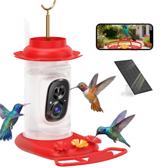 PawHut Smart Bird Feeder with 2K HD Camera, Bird Feeder Camera AI Identify