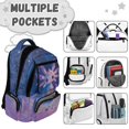 thumbnail image 5 of Bulopur 17 Inch 4 Piece Backpack Set Starry Sky Axolotl Print School Bag with Lunch Box, Water Bottle Holder and Pencil Case for School, 5 of 7
