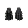 thumbnail image 3 of Womens Gothic Steampunk Skirt Victorian Asymmetrical High Low Dress High Waist Pirate Midi A-Line Skirt Renaissance Style Falda, 3 of 4