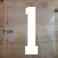 thumbnail image 5 of Parches termoadhesivos de color rojo y negro de 5 a 23 cm con letras para hacer tú mismo, para camisetas de baloncesto, fútbol y ropa, 5 of 5