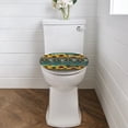 thumbnail image 2 of ZUXONGSY Aztec Tribal Sunflower Toilet Lids Covers Easy to Install Toilet Lid Cover with Stretch Edges Washroom Toilet Bowl Dust Cover Stretchable Toilet Covers for Women Men, 2 of 6