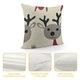thumbnail image 5 of YINGXI Christmas Reindeer Throw Pillow Cover - Festive Holiday Decor for Home and Couch 12x12in, 5 of 6