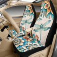 thumbnail image 3 of Xixirimido Car Seat Covers for Front Seats 5Pcs Car Accessories with Seat Belt Covers & Center Console Cover Universal Fit for SUVs,Vans,Trucks,Sedans, Boho Mandala Dragonfly, 3 of 8
