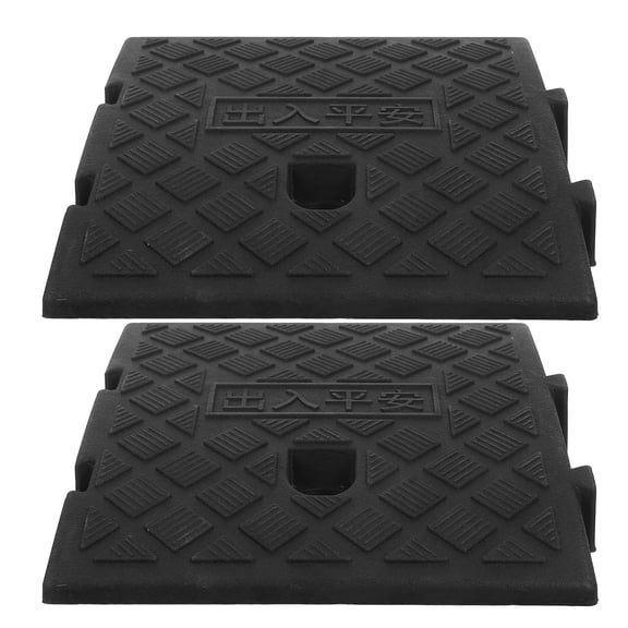 RENACLIPY 2-Pack Portable Plastic Curb Ramps for Cars and Wheelchairs with Stable Ground Support Threshold Ramps