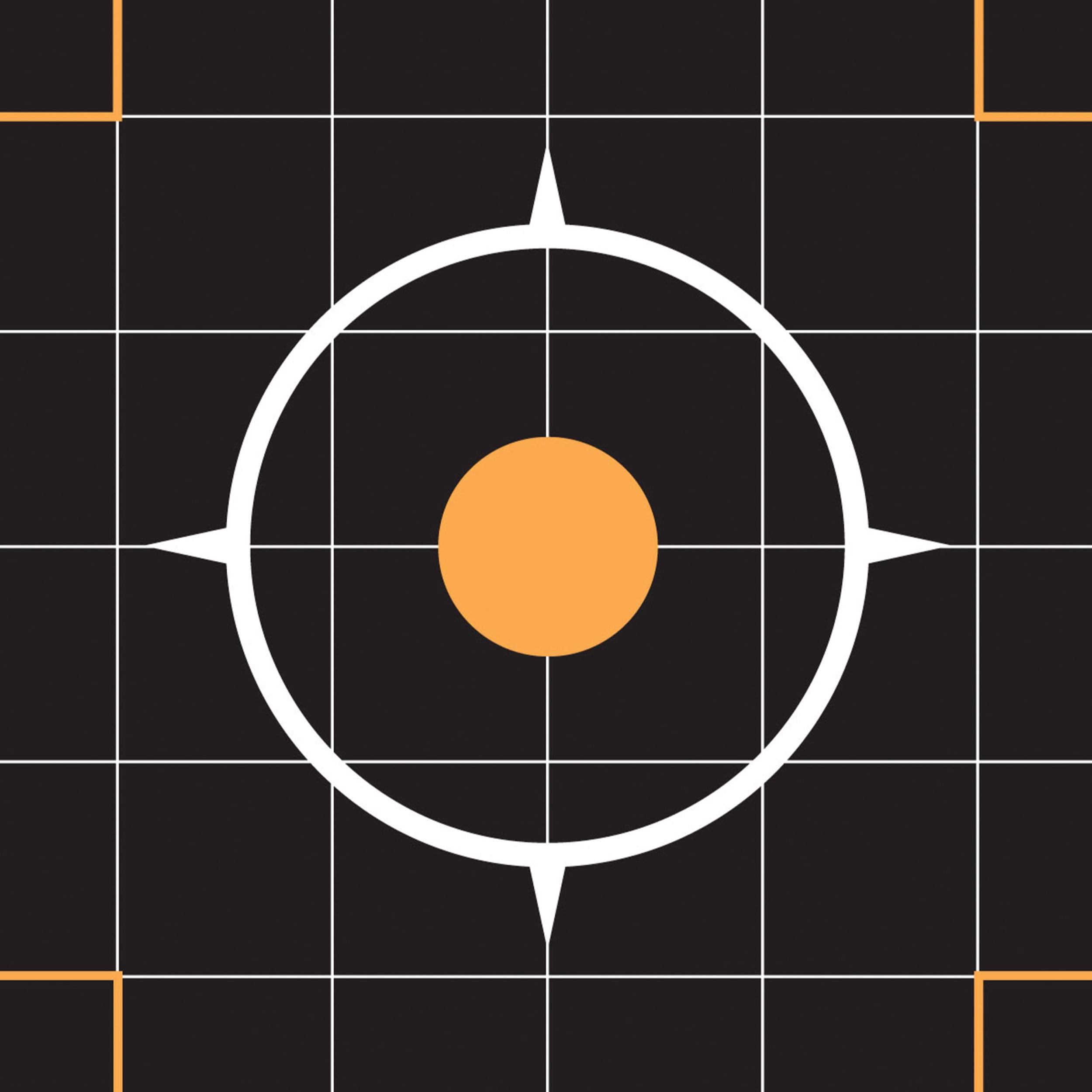 Ez Aim Splash Sight-in Paper Shooting Targets, 12" Grid, 10-Pack, Black, Paper Target Sight-in Grid