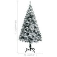 thumbnail image 4 of vidaXL Artificial Pre-lit Christmas Tree with Flocked Snow Xmas Tree Green, 4 of 24