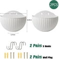 thumbnail image 2 of Wall Planter 2PCS Wall Hanging Planter Half Round Fence Planters with Drainage and Hooks Wall Mounted Planters for Balcony Garden Railing Indoor Outdoor,Wall Planter, Wall Hanging Planter, 2 of 8