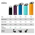 thumbnail image 5 of MIRA 40oz Stainless Steel Vacuum Insulated Wide Mouth Water Bottle, Double Walled Thermos, Teal, 5 of 5