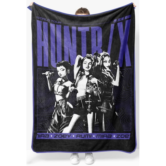 Manta polar de felpa Jay Franco Kpop Demon Hunters Huntrix 117 x 152 cm