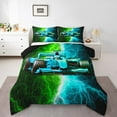 thumbnail image 2 of Erosebridal Speed Race Car Bedding Sets Twin with Comforter , Lightning Duvet Insert, Super Cozy, 2pcs, 2 of 6